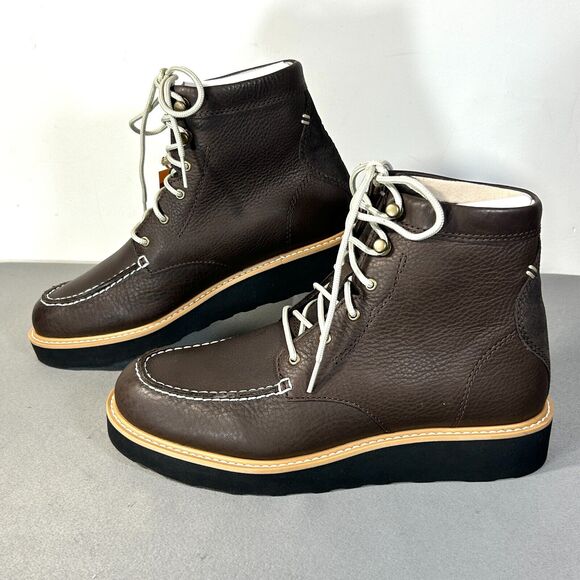 Womens 7 Lightweight Leather Hiker Boot Travel Walk Water Resistant - Picture 7 of 11